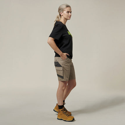 Hard Yakka Womens 3056 Raptor Active Fit Comfy Mid Lenght Work Short Y08228-KarWorkwear