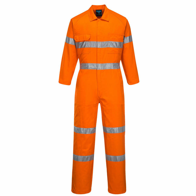 Portwest Mens Lightweight Orange Reinforced Coverall Taped Overalls Cotton MA922-KarWorkwear