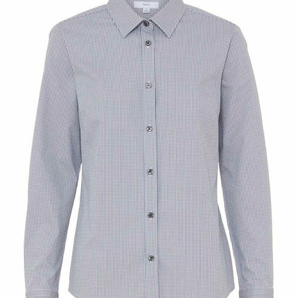 NNT Womens Avignon Gingham Business Shirts Long Sleeve Check Formal Shirt CATUKS-KarWorkwear