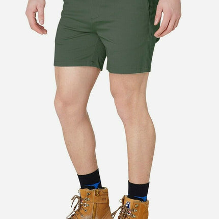 Mens Elwood Work Basic Shorts Stretch Twill Reinforced Pockets Tradie EWD202-KarWorkwear
