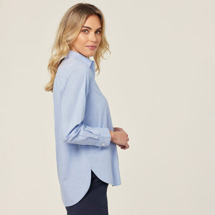 NNT Womens Cotton Chambray Collared Button Long Sleeve Relaxed Shirt CATUSZ-KarWorkwear