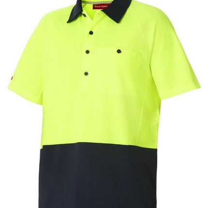 Mens Hard Yakka Koolgear Hi-Vis 2 Toned Short Sleeve Work Polo Shirt Y11396-KarWorkwear