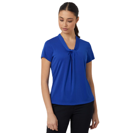 NNT Womens Matt Jersey Twist Neck Short Sleeve Top Classic Fit V Neckline CATUFS-KarWorkwear