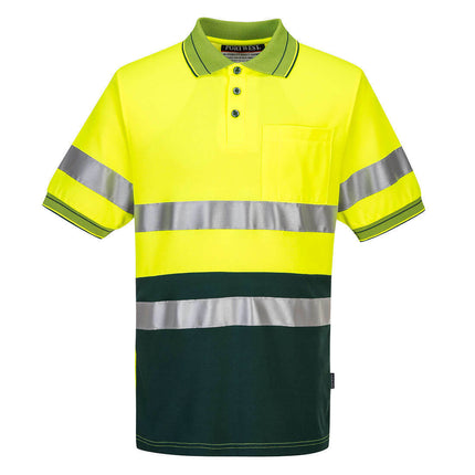 Portwest Mens Prime Mover Short Sleeve Cotton Comfort Polo Taped Hi-Vis MP310-KarWorkwear