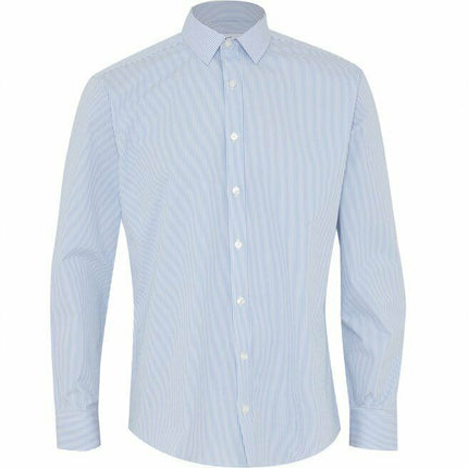 NNT Mens Avignon Stripe Long Sleeve Shirt Casual Regular Fit Business CATJD9-KarWorkwear