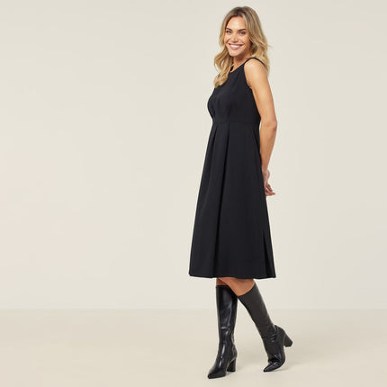 NNT Womens Crepe Stretch Elegant Midi Length Comfy Sleeveless Dress CAT69T-KarWorkwear