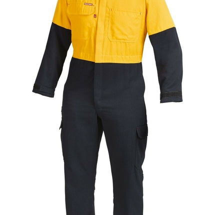Mens Hard Yakka Protect Hi-Vis 2 Tone Tecasafe Plus Coverall Safety FR Y00302-KarWorkwear