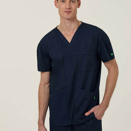 NNT Uniform Mens Next Gen Anti Bacterial Carl Scrub Top V-neck Nurse Work CATRFV-KarWorkwear
