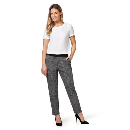 NNT Women Slim line Pant Slim Fit Stretch Comfort Doby Textured Tweed CAT3SF-KarWorkwear