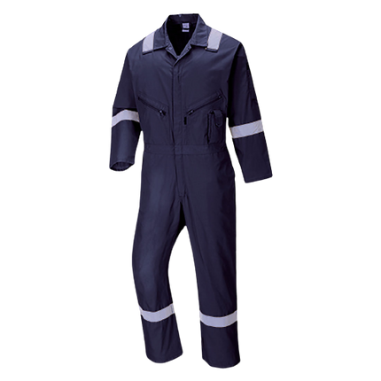 Portwest Iona Cotton Coverall Lightweight Reflective Taped Work Safety C814-KarWorkwear