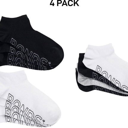 Bonds Womens Lightweight Low Cut Smooth Comfy Stay-Put Fit Socks 4 Pack LXPV4N-KarWorkwear