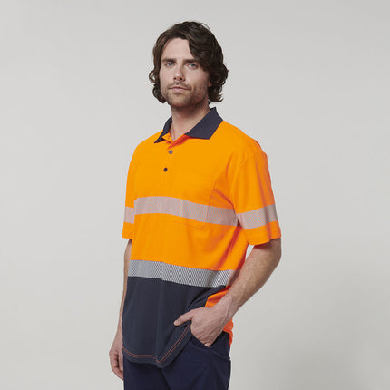 Hard Yakka Mens Work Safety Short Sleeve HI VIS Taped Polo Y19618-KarWorkwear