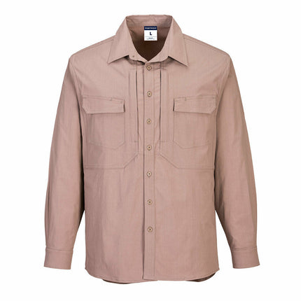 Portwest Utility Stretch Long Sleeve Shirt Breathability Casual Polo MS106-KarWorkwear