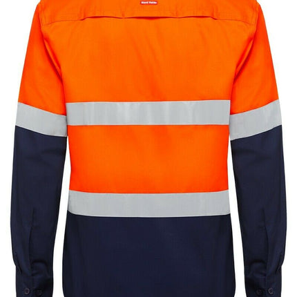 Hard Yakka Safety Hi-Vis Vented Cotton Taped Work Long Sleeve Shirt Y07940-KarWorkwear