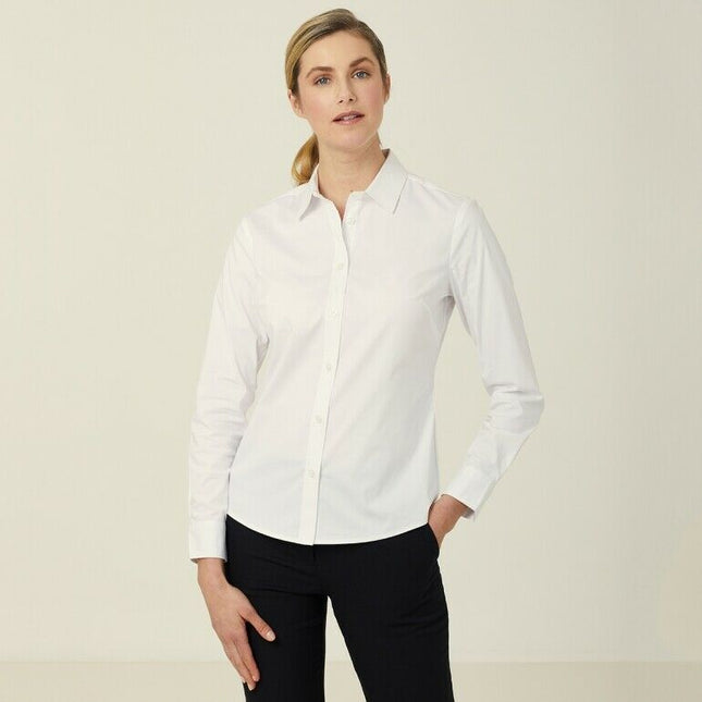 NNT Womens Avignon Long Sleeve Slim Shirt Casual Comfort Business Shirts CATUKU-KarWorkwear
