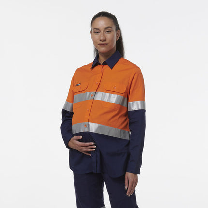 KingGee Womens Workcool Maternity Reflective Shirt K44234-KarWorkwear
