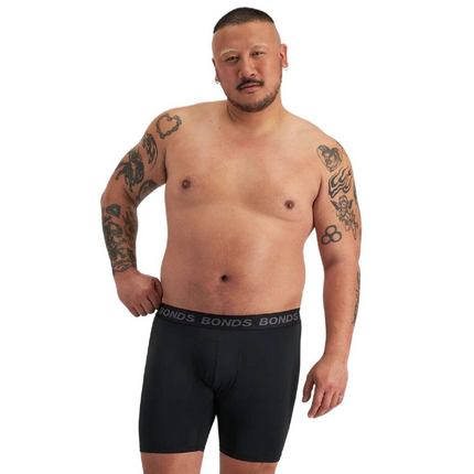 Bonds Mens Quickdry Mid Trunk Wide Inner Leg Panel Moisture Wicking Support MWQK-KarWorkwear