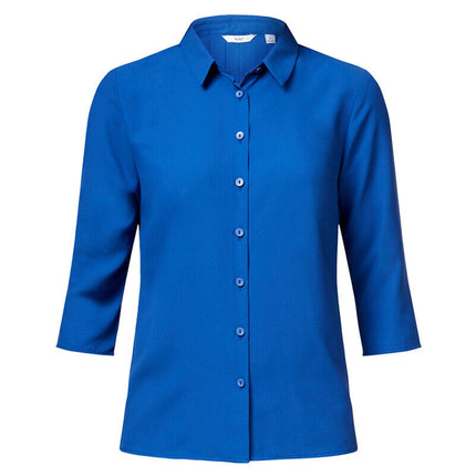NNT Womens 3/4 Sleeve Pleat Detail Formal Blouse Classic Fit Business CATUDK-KarWorkwear