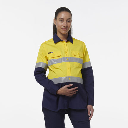 KingGee Womens Workcool Maternity Reflective Shirt K44234-KarWorkwear