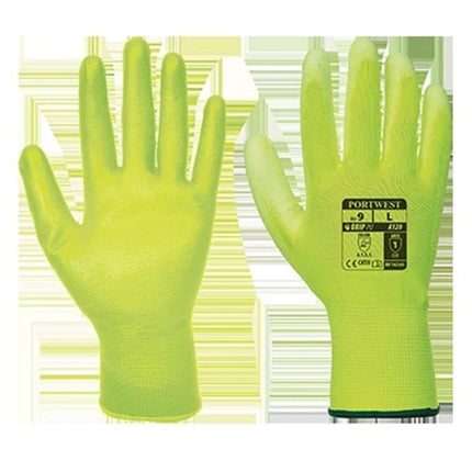 A120 Work Gloves PU Palm Dipped Abrasion and Tear Resistant White, Small-KarWorkwear