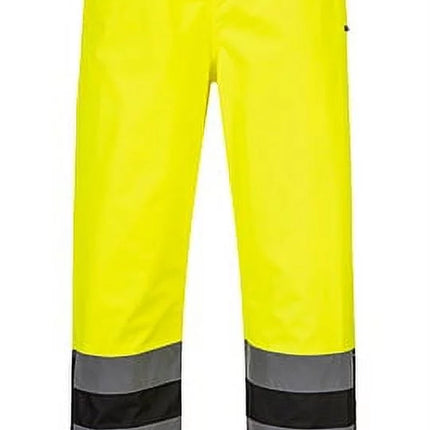 S587 Lightweight Waterproof Hi-Vis Rain Pants Yellow/Black, 3X-Large-KarWorkwear