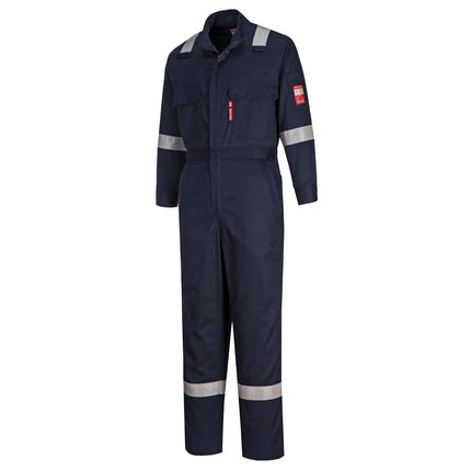 FR504 Women'S FR Coveralls - Bizflame 88/12 Reflective Flame Resistant Safety Workwear Coveralls Navy, Xx-Large