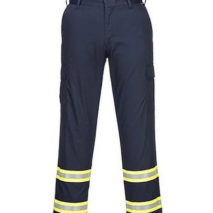 F127 Mens Modern Reflective Iona Extra Work Pants Navy, 46-KarWorkwear