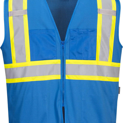 Iona Tampa Mesh Vest Work Safety Protective Clothing Vest Pocket Adjustable Strap