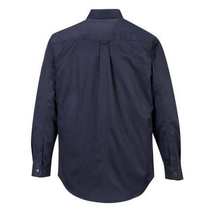 FR89 Fire Resistant Safety Work Shirt in FR Bizflame 88/12 ASTM NFPA, Navy, Large