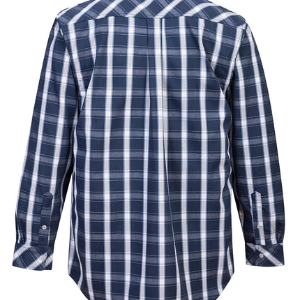 UFR97 Bizflame 88/12 FR Plaid Protective Safety Shirt Navy, Medium