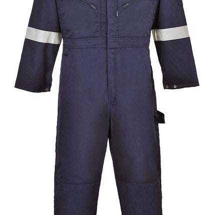 Iona Coverall Overall Boiler Suit Hi Vis Visibility Reflective Work Wear, XXL Navy