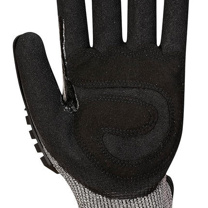 A755 anti Impact Safety Work Gloves - Nitrile Foam Cut Resistant & Impact Reducing Protective Work Gloves Black/Green, Large