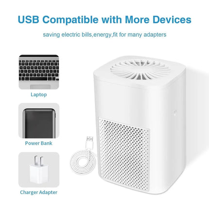 Air Purifiers for Allergies and Asthma,Ailkin  Air Cleaner for Home,Bedroom,Dust,Pets,Indoor,Office,Small Room,Mini Portable Desktop Air Purifier for Smoke Odor