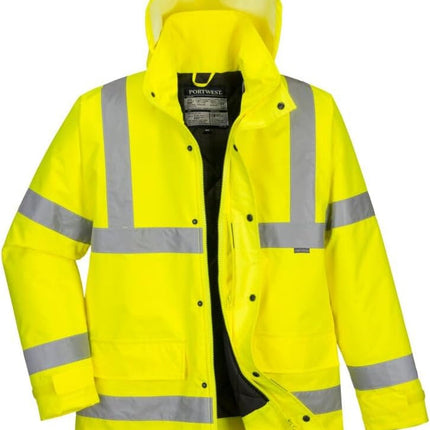 US460 Hi-Vis Waterproof Rain Traffic Jacket Yellow, 6X-Large