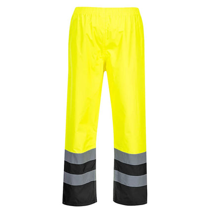S486 Hi-Vis Lightweight Waterproof Two Tone Traffic Pants Yellow/Black, 6X-Large