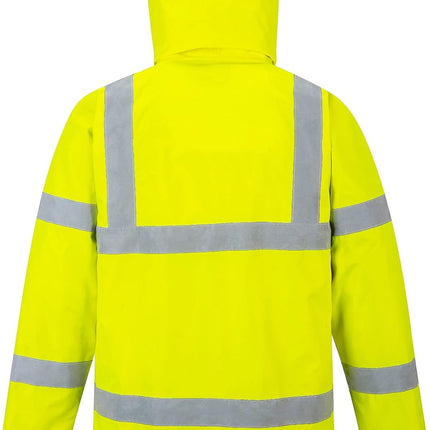 US160 Hi-Vis Lite Rain Safety Traffic Jacket Yellow, X-Large