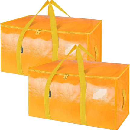 8-Pack Oversized Moving Bags with Reinforced Handles, Heavy-Duty Storage Tote for Clothes, Moving Supplies (Black, 8-Pack)