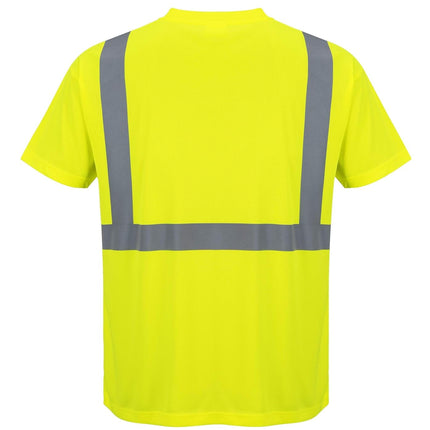 S190 High Visibility Comfort Pocket T-Shirt Yellow Tall, Large