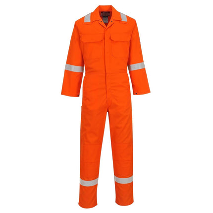 Bizweld Iona Coverall Overall Work Fire PPE Protective Wear Safety Boiler Suit ASTM NFPA ARC 2, Navy, Medium