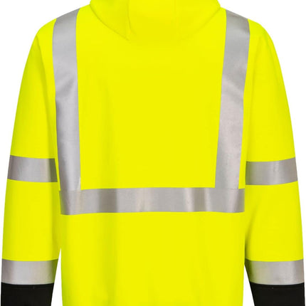 UB324 Men'S Hi Vis 2-Tone Reflective Hooded Sweatshirt Yellow/Black, 6X-Large
