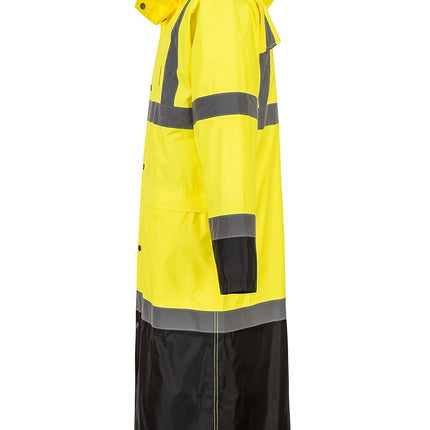 Hi-Vis Contrast Raincoat 48 - UH446, Yellow/Black, XXL