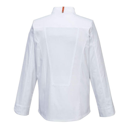 Mens Pro Air-Mesh Long-Sleeved Chef Jacket (XL) (White)