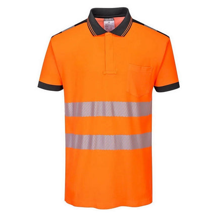 T180 PW3 Hi-Vis Short Sleeve Polo Safety Shirt Yellow/Black, 3X-Large-KarWorkwear