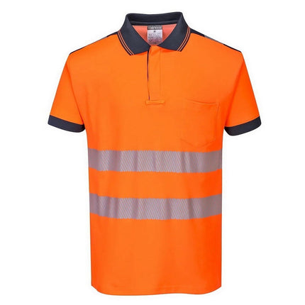 T180 PW3 Hi-Vis Short Sleeve Polo Safety Shirt Yellow/Black, 3X-Large-KarWorkwear