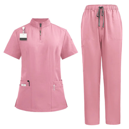 2024 New Hospital Medical Scrub Suits Uniform Women Men Scrubs Set Beauty Work Clothes Nurse Accessories Dental Surgery Suit
