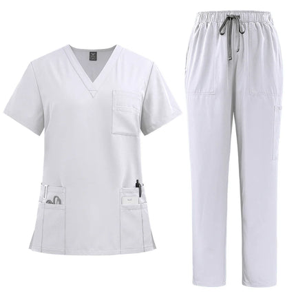 2024 New Hospital Medical Scrub Suits Uniform Women Men Scrubs Set Beauty Work Clothes Nurse Accessories Dental Surgery Suit