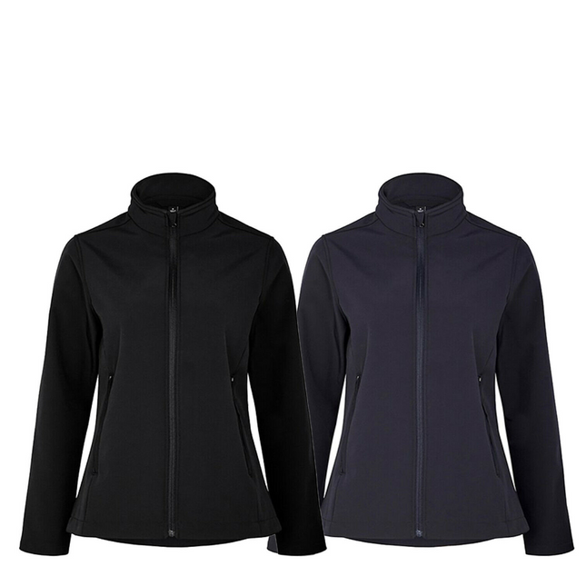 Womens NNT Warm Fleece Ladies Bonded Fleece Zip Jacket Black Navy CAT1ET-KarWorkwear
