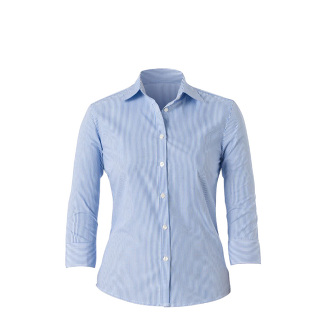 NNT Womens Cotton Blend Formal Stripe 2/4 Sleeve Shirt Business Shirts CAT4K7-KarWorkwear