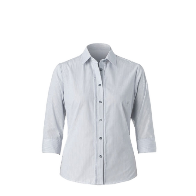 NNT Womens Cotton Formal Stripe 3/4 Sleeve Tuck Shirt Business Shirts CAT4LC-KarWorkwear