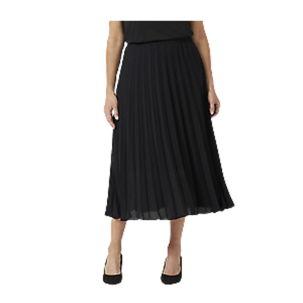 NNT Womens Soft Georgette Pleated Midi Skirt Elasticised Waist Skirt CAT2QD-KarWorkwear